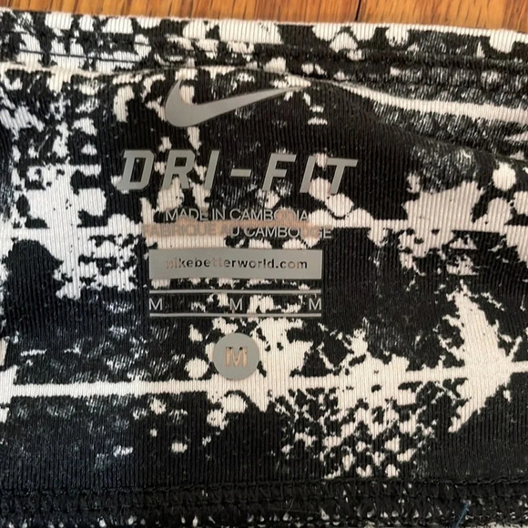 Nike Drifit Epic Viper Running Crop Leggings Black White size M - Picture 4 of 7